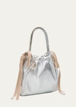 Jimmy ChooMini Metallic Leather Top-Handle Bag