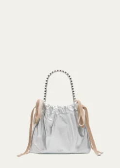 Jimmy ChooMini Metallic Leather Top-Handle Bag