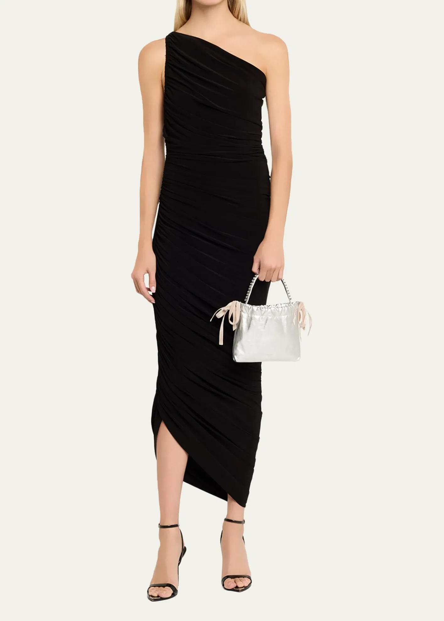 Jimmy ChooMini Metallic Leather Top-Handle Bag