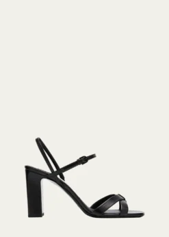 Jimmy Choo85mm Elsy Leather Block-Heel Sandals
