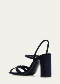 Jimmy Choo85mm Elsy Suede Block-Heel Sandals