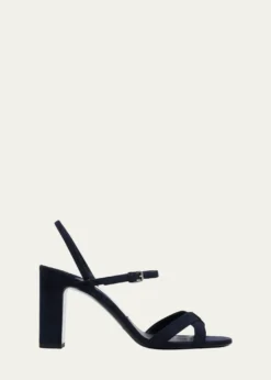 Jimmy Choo85mm Elsy Suede Block-Heel Sandals