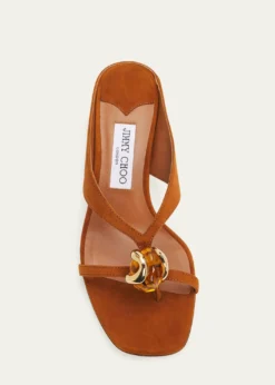 Jimmy Choo35mm Emeri Stone Suede Sandals