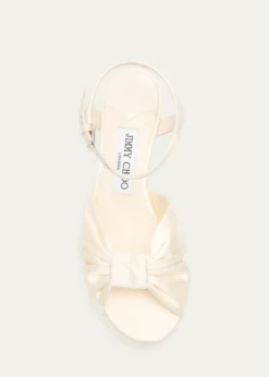 Jimmy Choo80mm Heloise Satin Platform Sandals