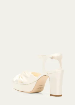 Jimmy Choo80mm Heloise Satin Platform Sandals