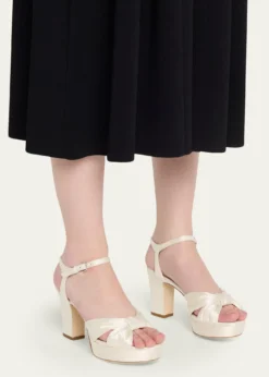 Jimmy Choo80mm Heloise Satin Platform Sandals