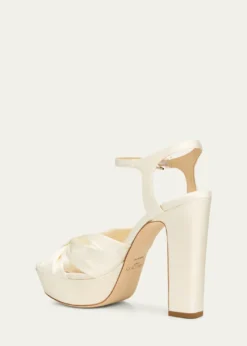 Jimmy Choo120mm Heloise Satin Platform Sandals