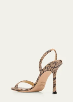 Jimmy Choo85mm Jenn Snake-Embossed Leather Sandals