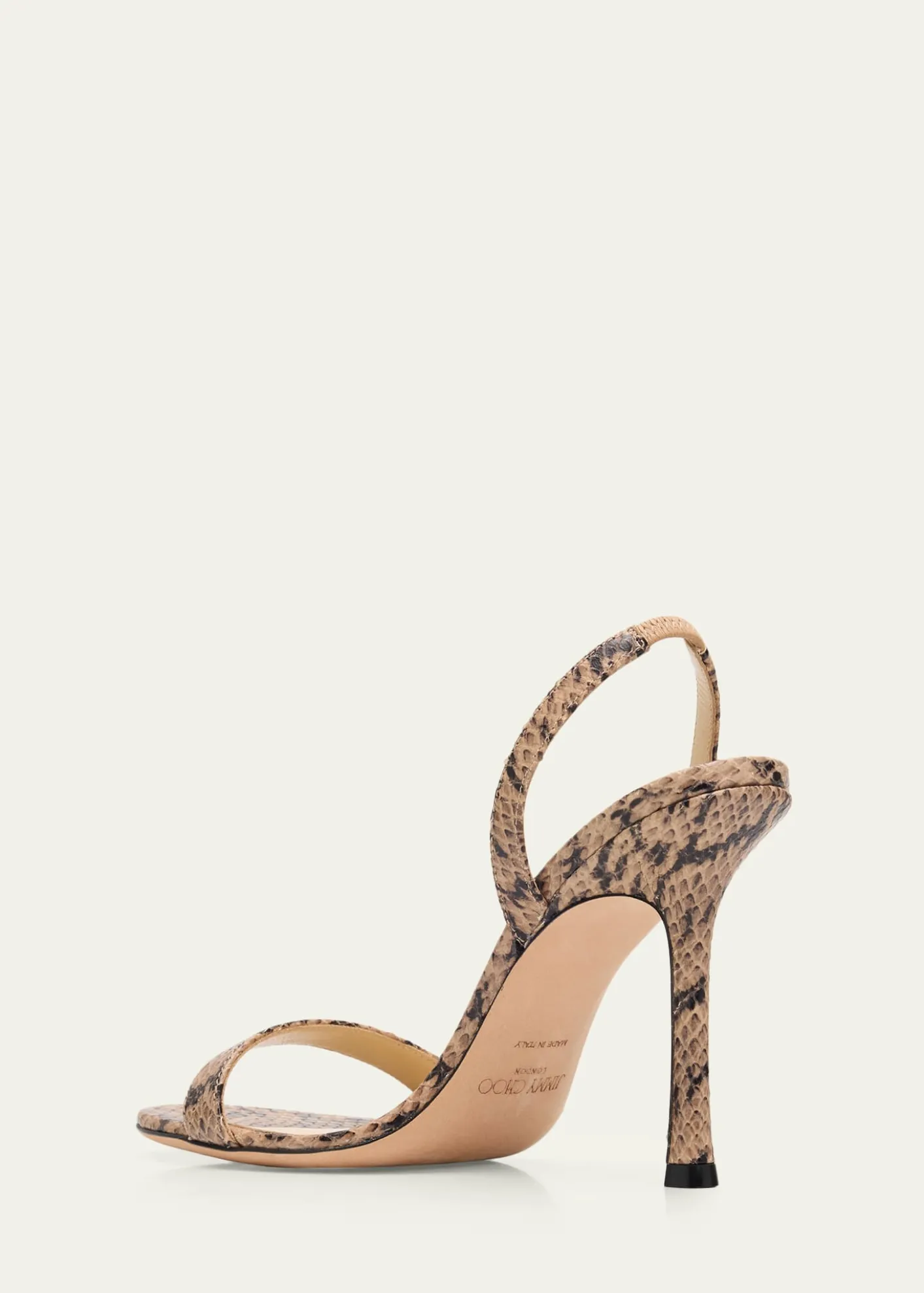 Jimmy Choo85mm Jenn Snake-Embossed Leather Sandals