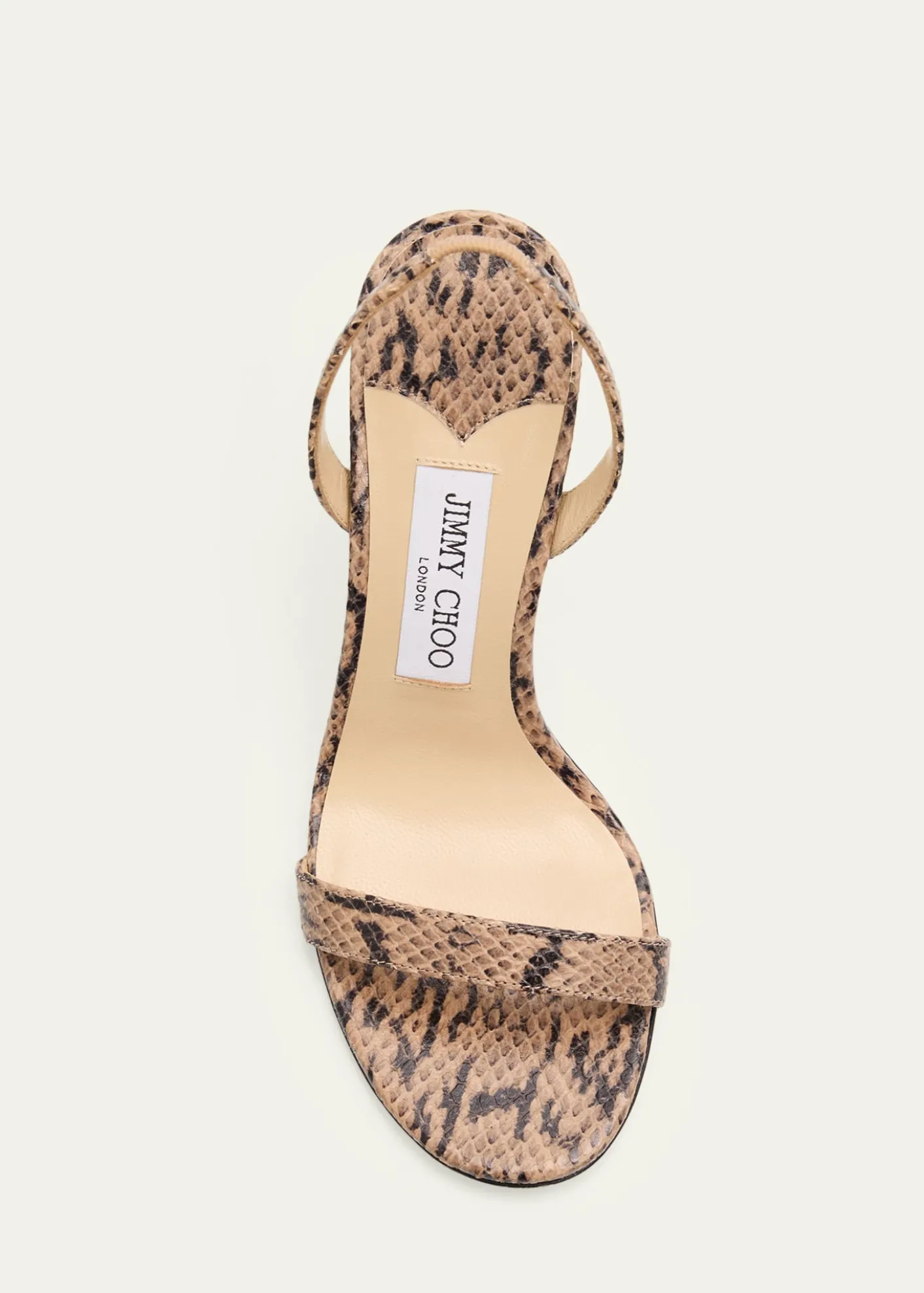Jimmy Choo85mm Jenn Snake-Embossed Leather Sandals