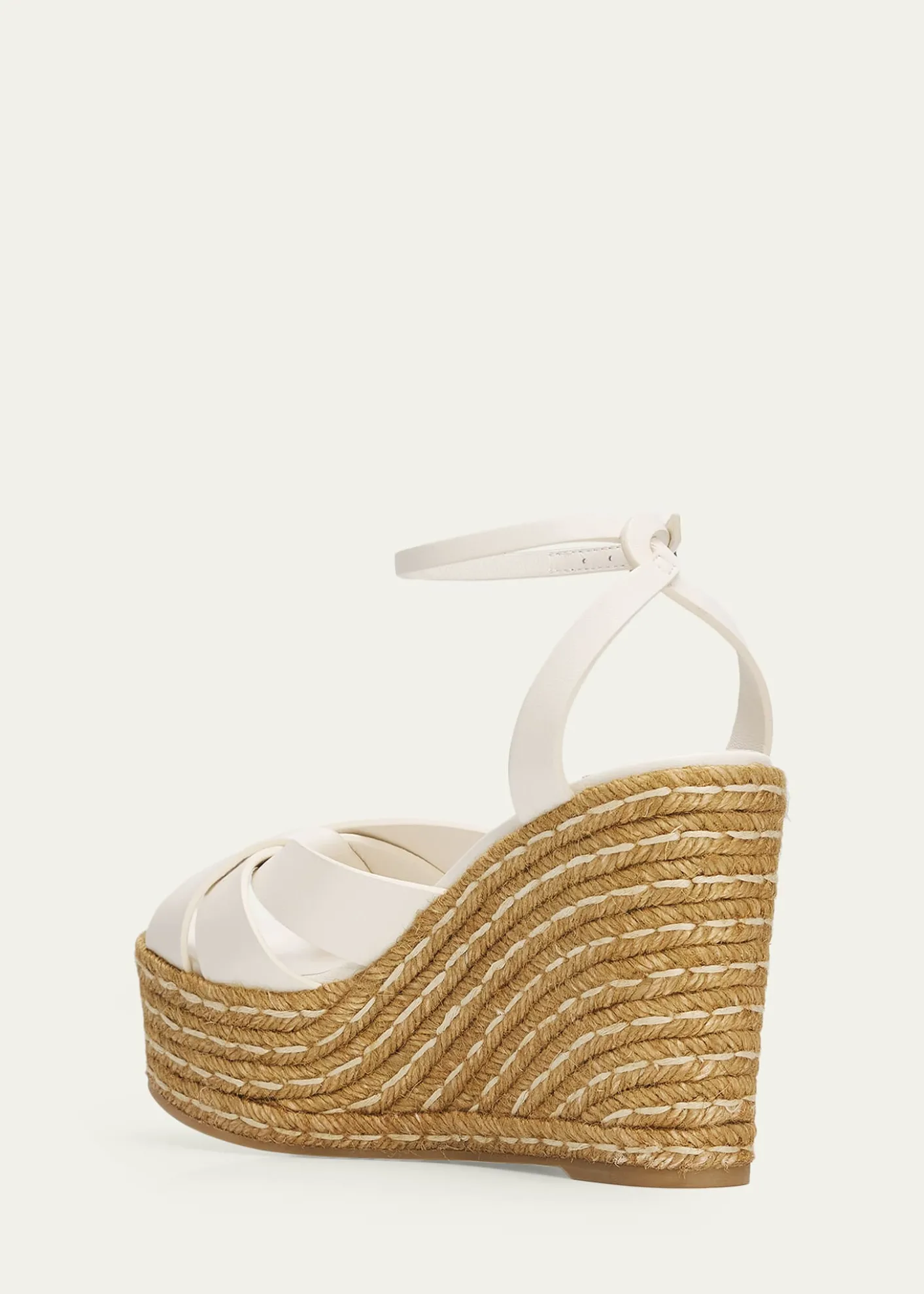 Jimmy Choo100mm Korra Leather Espadrille Platform Sandals
