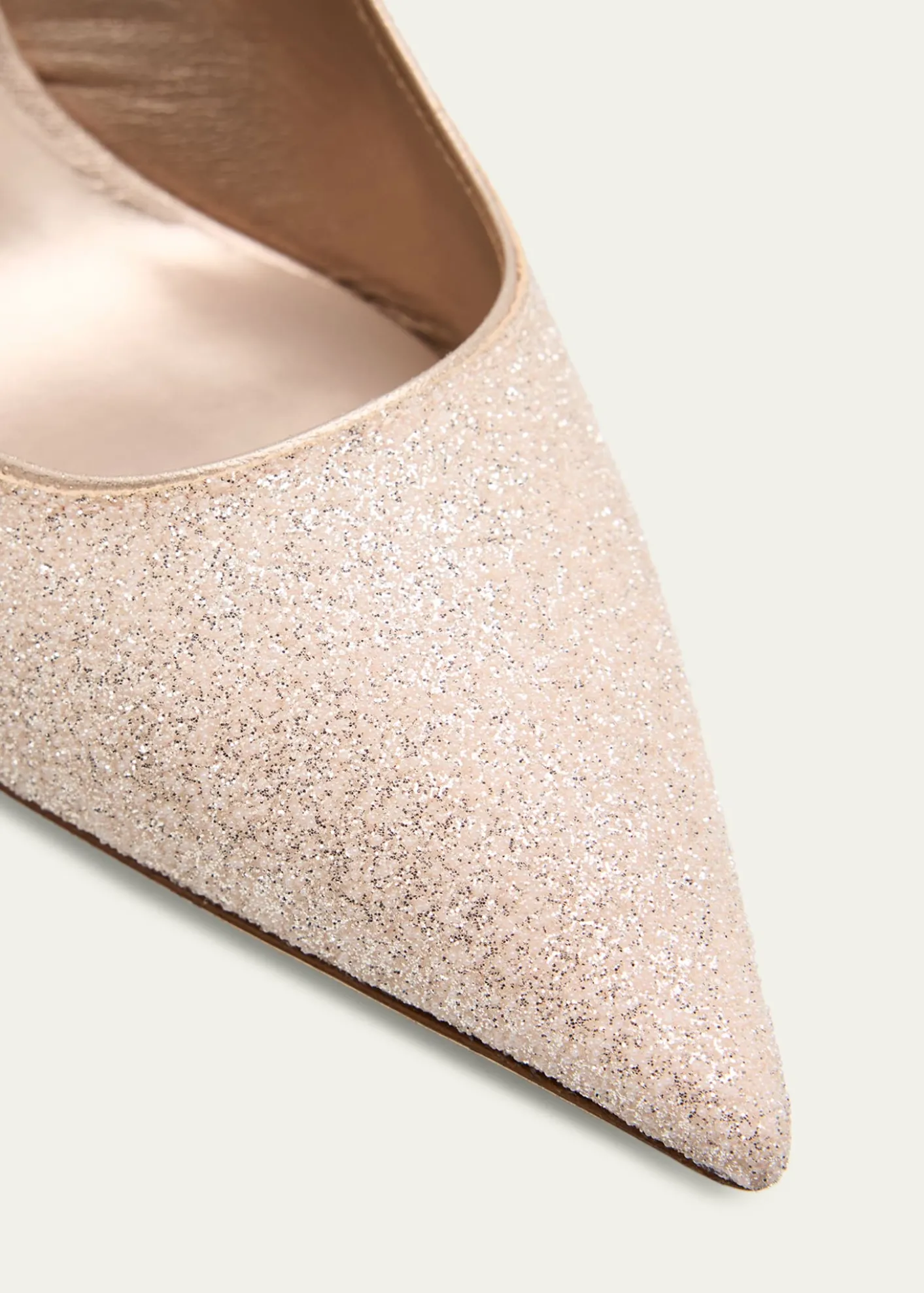 Jimmy Choo85mm Love Glittered Leather Slingback Pumps
