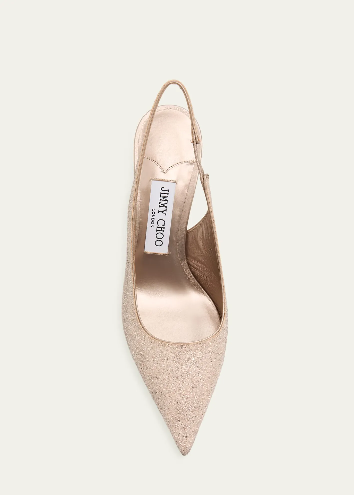Jimmy Choo85mm Love Glittered Leather Slingback Pumps
