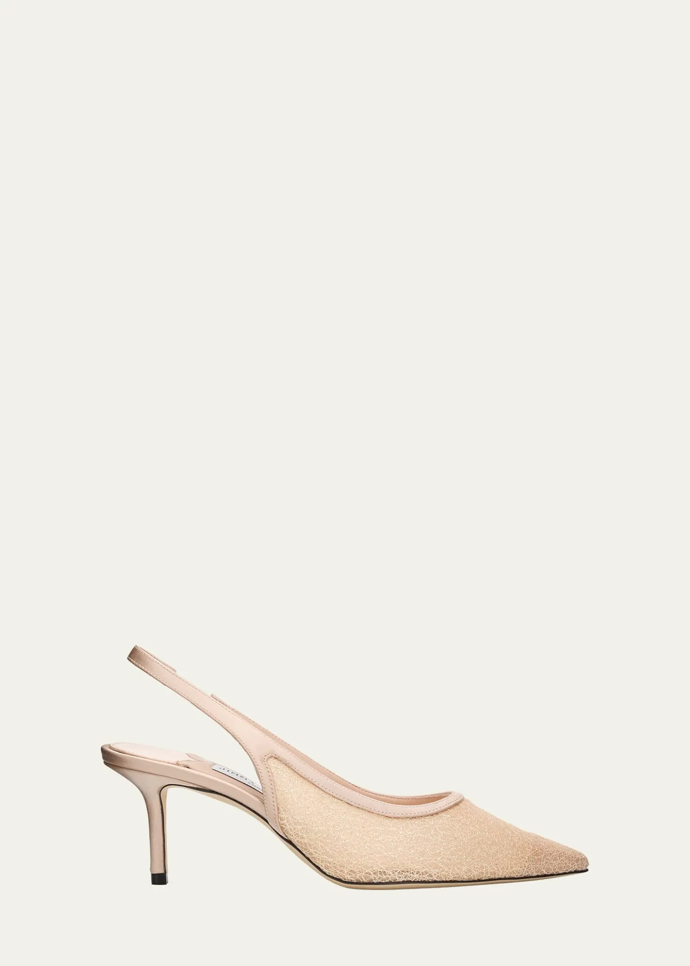 Jimmy Choo65mm Love Lace Satin Slingback Pumps