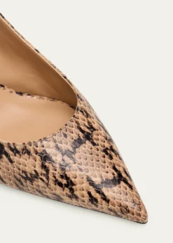 Jimmy Choo65mm Love Snake-Printed Leather Slingback Pumps