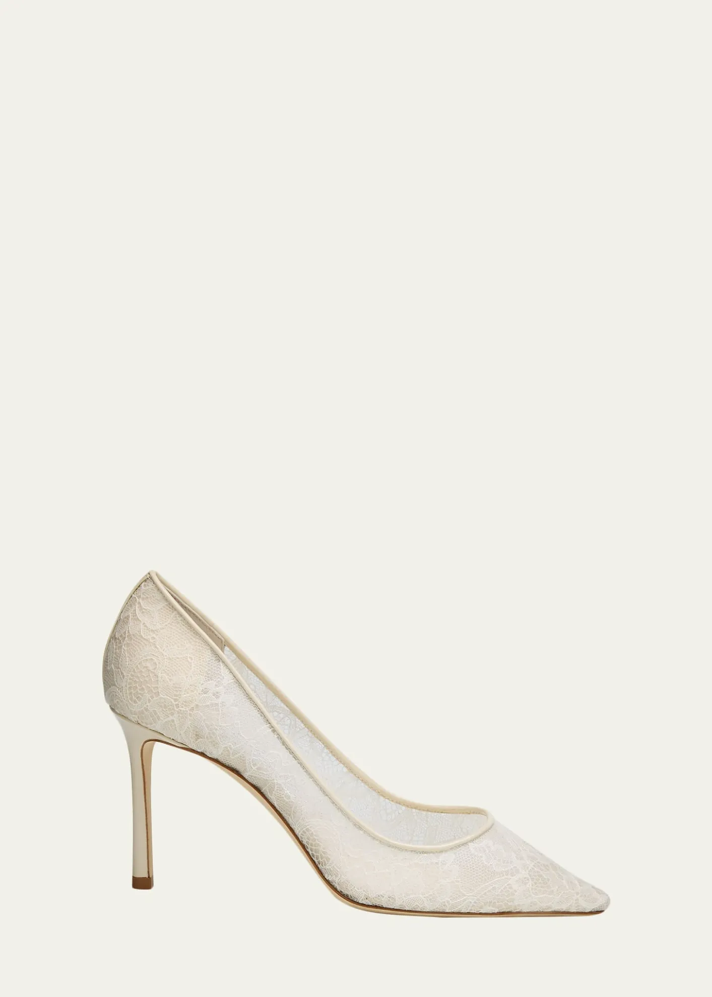 Jimmy Choo85mm Romy Lace Pointed-Toe Pumps