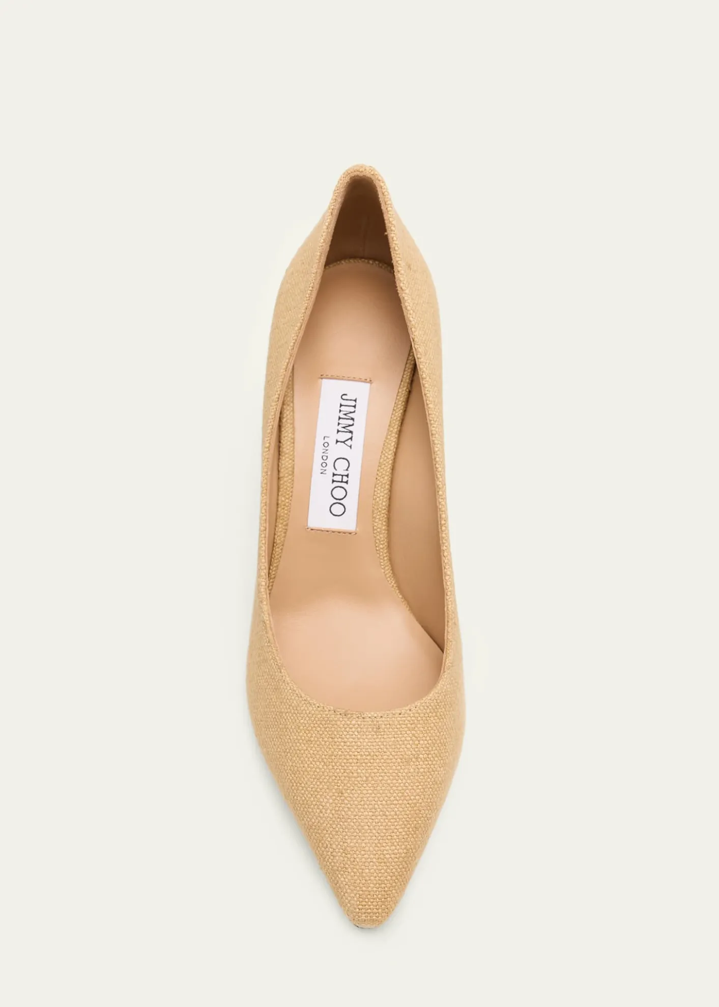 Jimmy Choo85mm Romy Linen Pointed-Toe Pumps