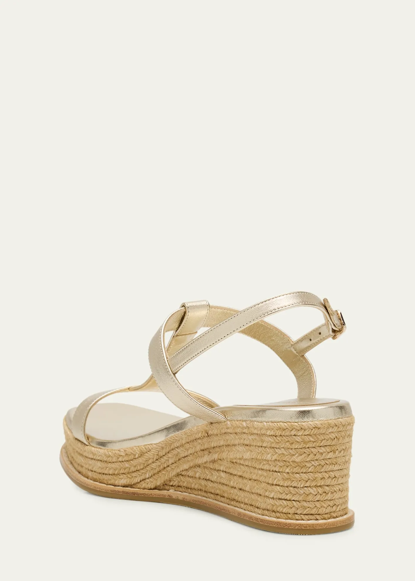 Jimmy Choo60mm Thea Metallic Leather Wedge Sandals