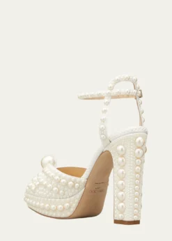 Jimmy ChooSacaria 120mm Pearly-Stud Platform Sandals