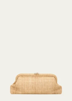 Jimmy ChooSkylar Woven Raffia Clutch Bag