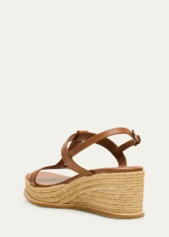 Jimmy ChooTheia 60 Leather Wedge Sandals