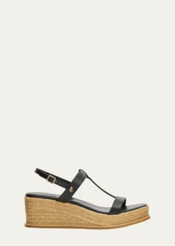 Jimmy ChooTheia 60 Vacchetta Wedge Sandals