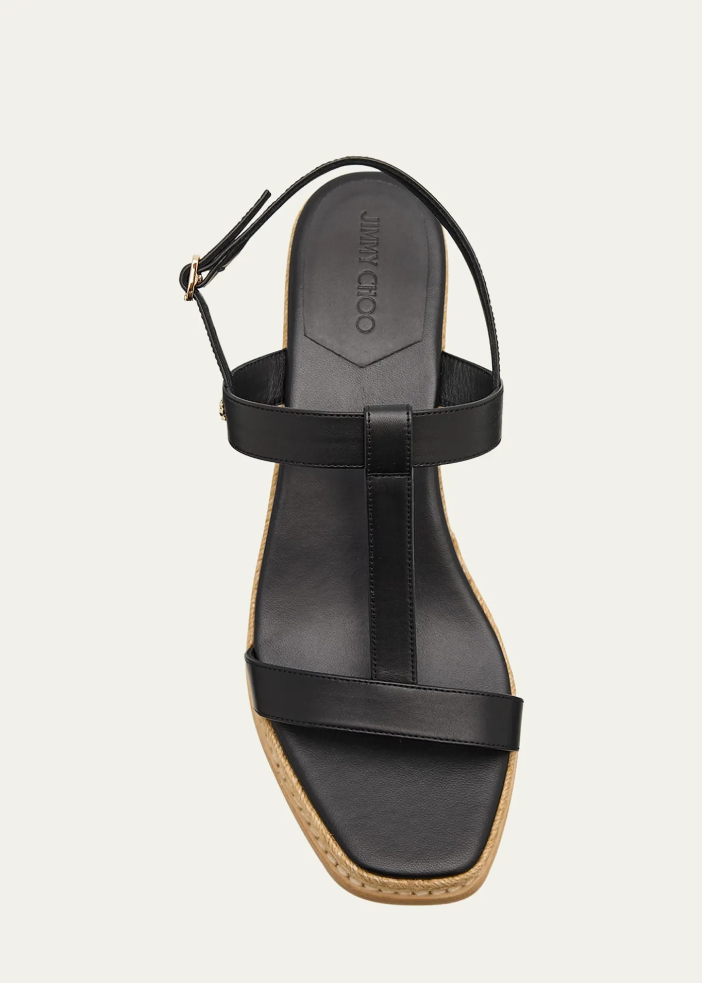 Jimmy ChooTheia 60 Vacchetta Wedge Sandals