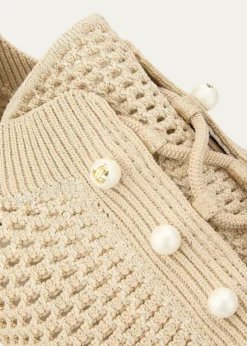 Jimmy ChooVeles Crochet-Knit Low-Top Trainers