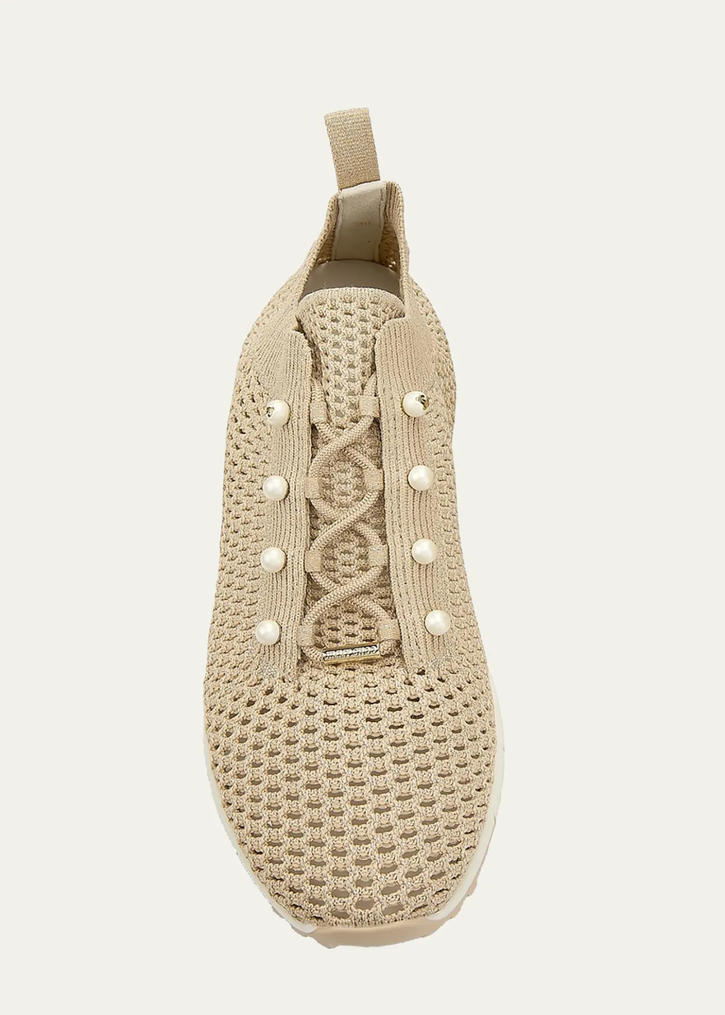 Jimmy ChooVeles Crochet-Knit Low-Top Trainers
