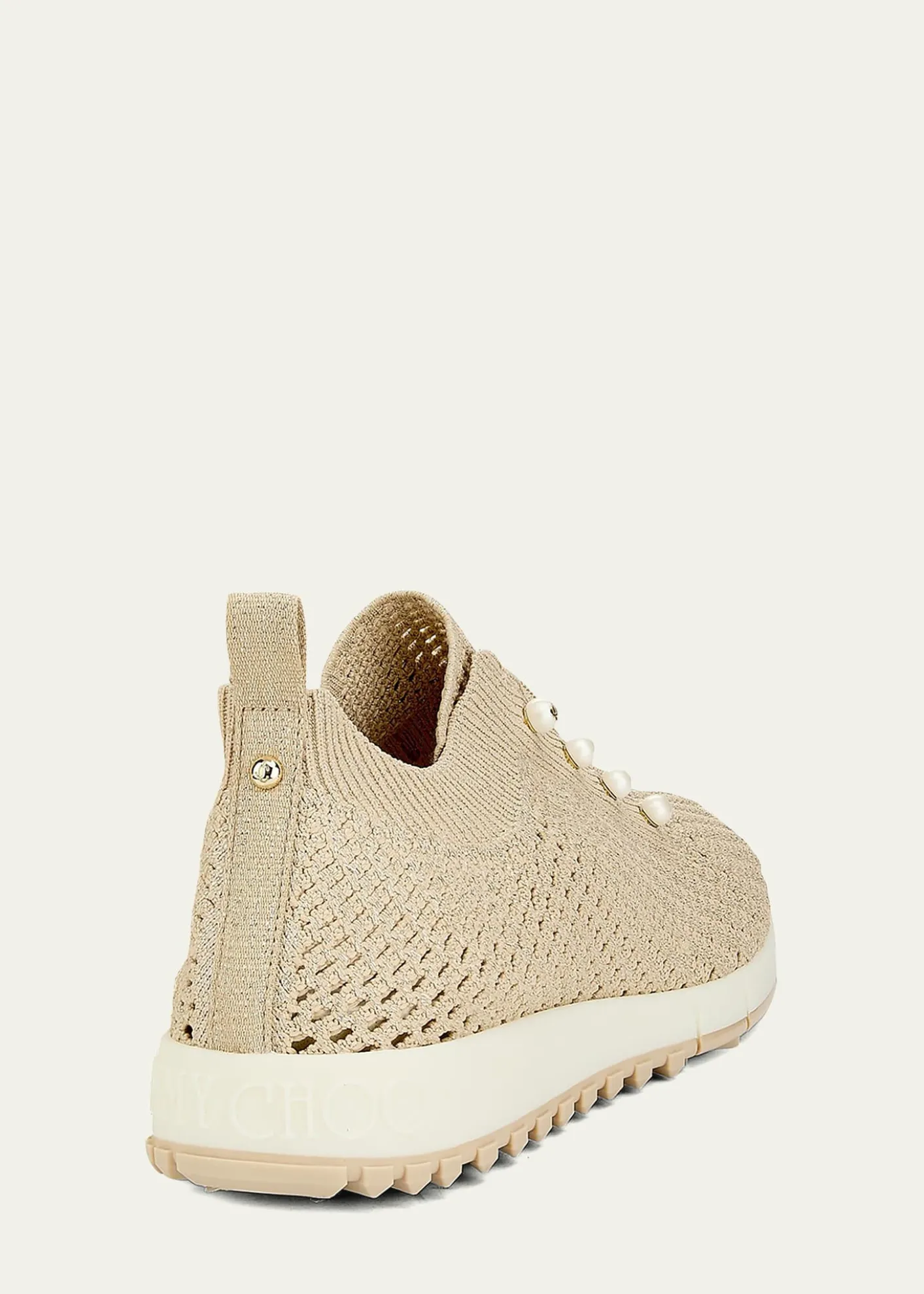 Jimmy ChooVeles Crochet-Knit Low-Top Trainers