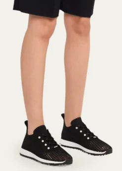 Jimmy ChooVeles Imitation Pearl-Embellished Knit Sneakers