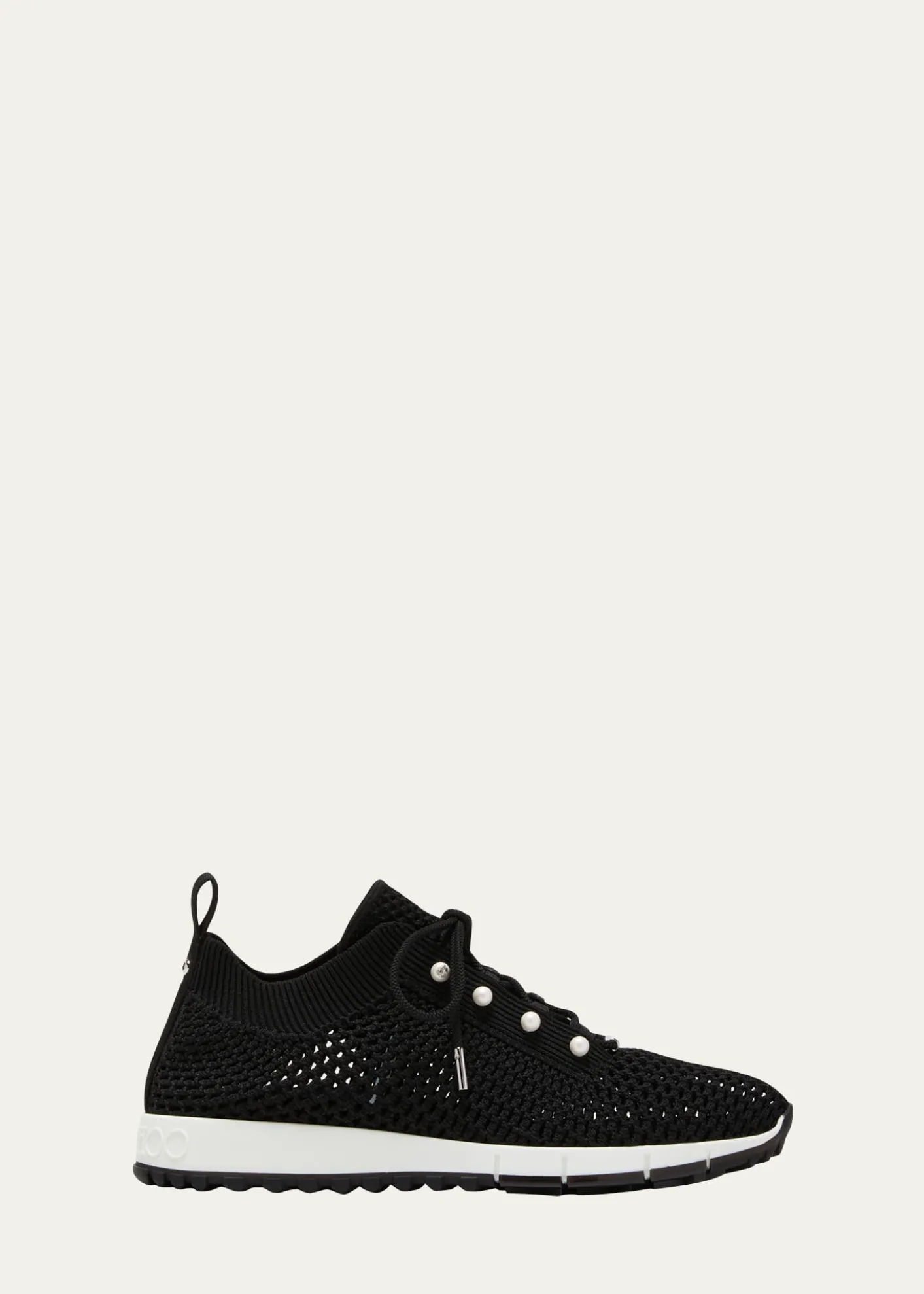 Jimmy ChooVeles Knit Pearly Lace-Up Sneakers