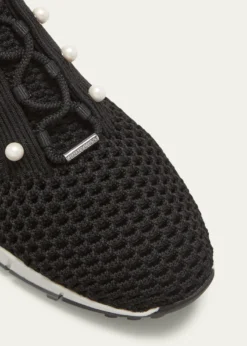 Jimmy ChooVeles Knit Pearly Lace-Up Sneakers