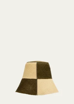 Johanna OrtizColorblock Woven Straw Bucket Hat