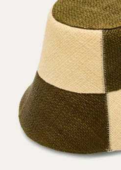 Johanna OrtizColorblock Woven Straw Bucket Hat