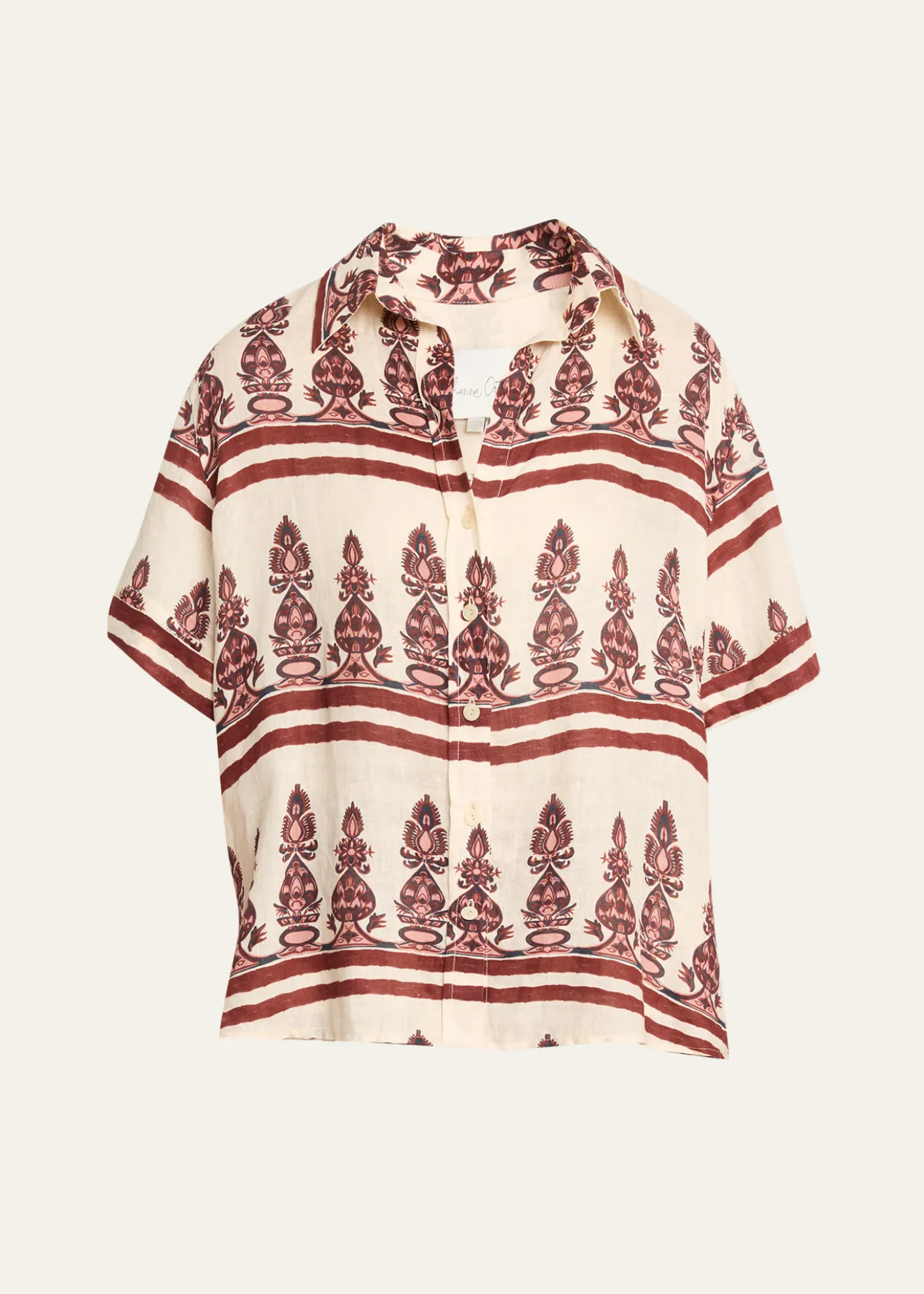 Johanna OrtizLa Creciente Printed Linen Button-Down Shirt
