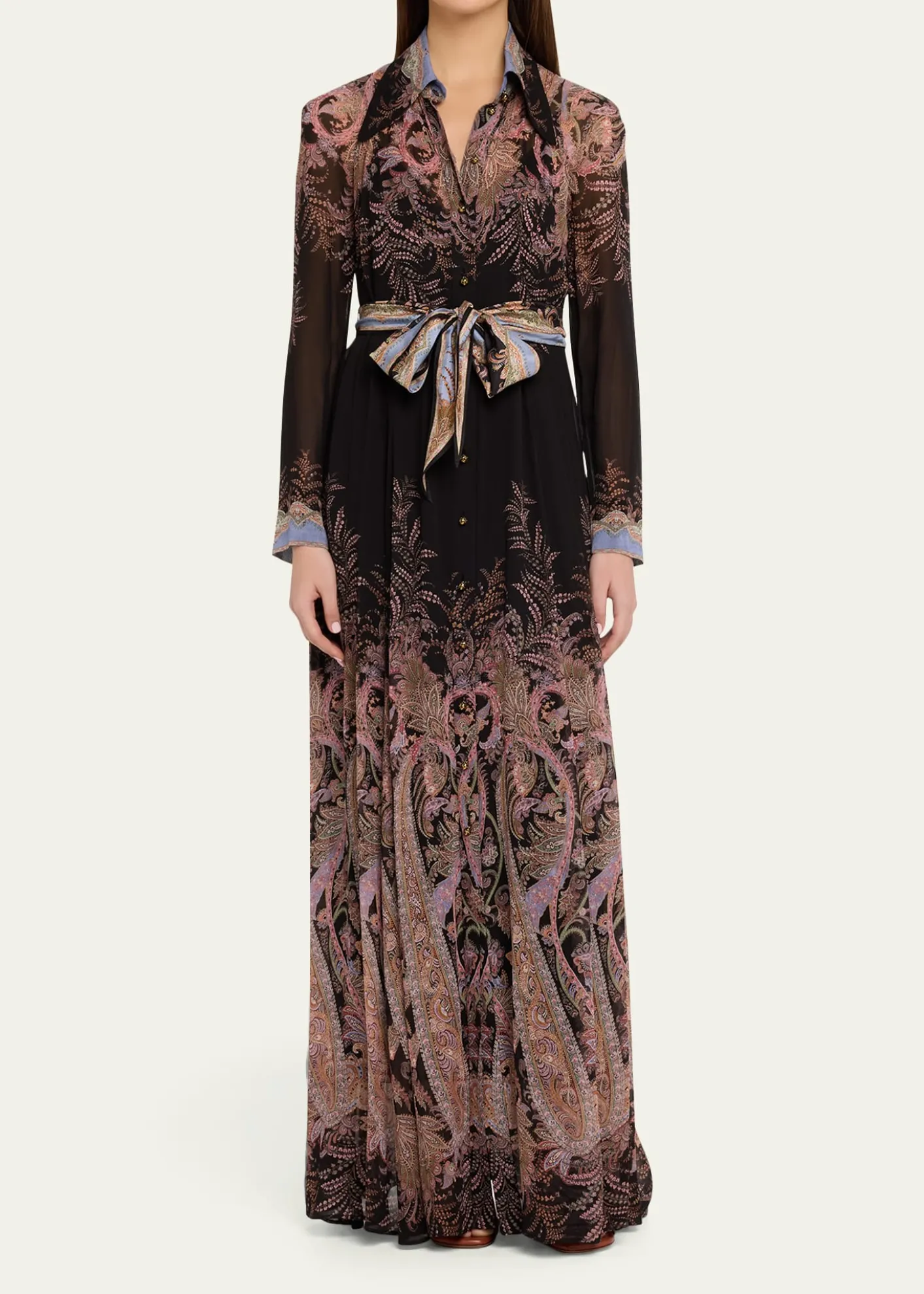 Johanna OrtizReinvention Embroidered Mesh Maxi Dress
