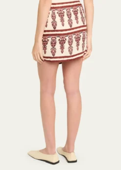 Johanna OrtizRoots Linen Mini Wrap Skirt