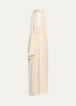 Johanna OrtizWildly Beautiful Plunging Halter Maxi Dress