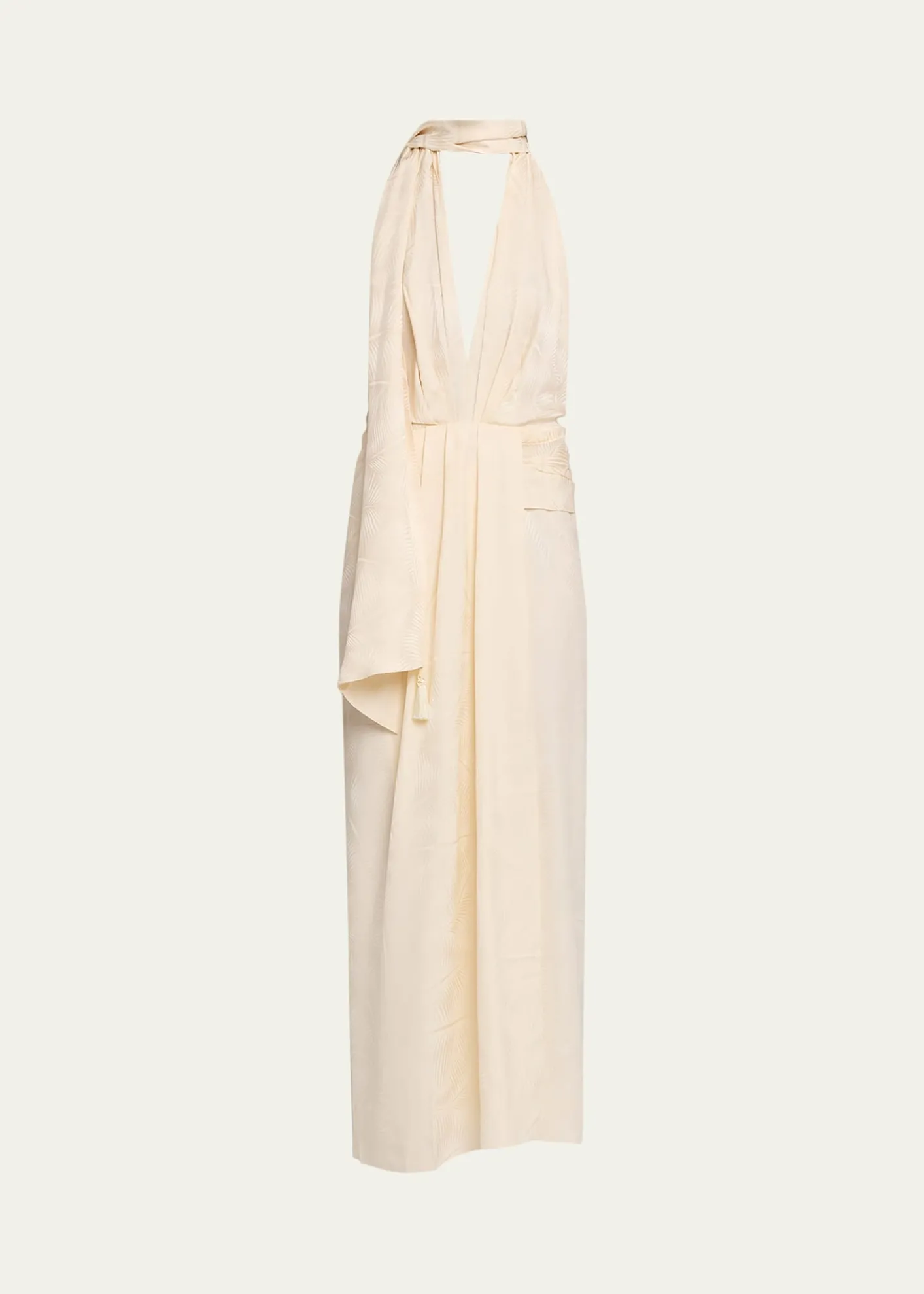 Johanna OrtizWildly Beautiful Plunging Halter Maxi Dress