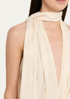 Johanna OrtizWildly Beautiful Plunging Halter Maxi Dress