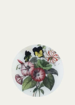 John DerianPansy Honeysuckle & Morning Glory Decoupage Plate