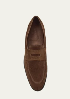 John LobbMen's James Suede Penny Loafers