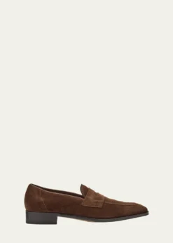 John LobbMen's James Suede Penny Loafers