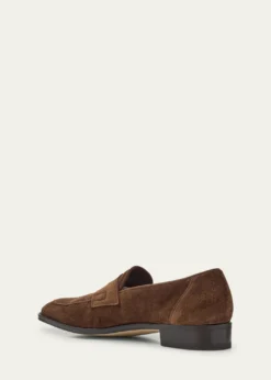 John LobbMen's James Suede Penny Loafers