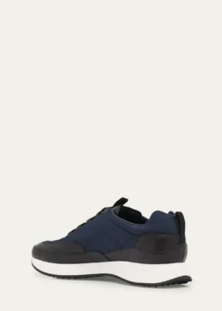 John LobbMen's Laced Stream Leather and Nylon Sneakers