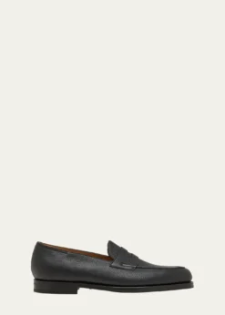 John LobbMen's Lopez Soft Grained Leather Penny Loafers