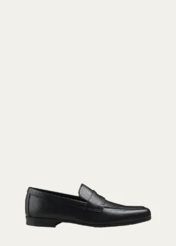 John LobbMen's Thorne Soft Textured Leather Penny Loafers