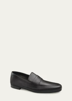 John LobbMen's Thorne Soft Textured Leather Penny Loafers