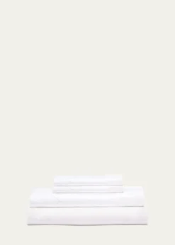 John RobshawStitched White King Sheet Set